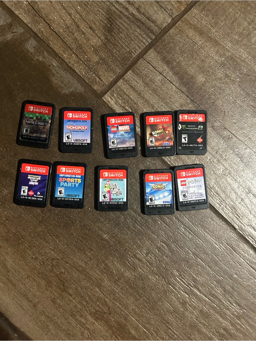 Nintendo Switch Game Card Bundle with Red Label Accents